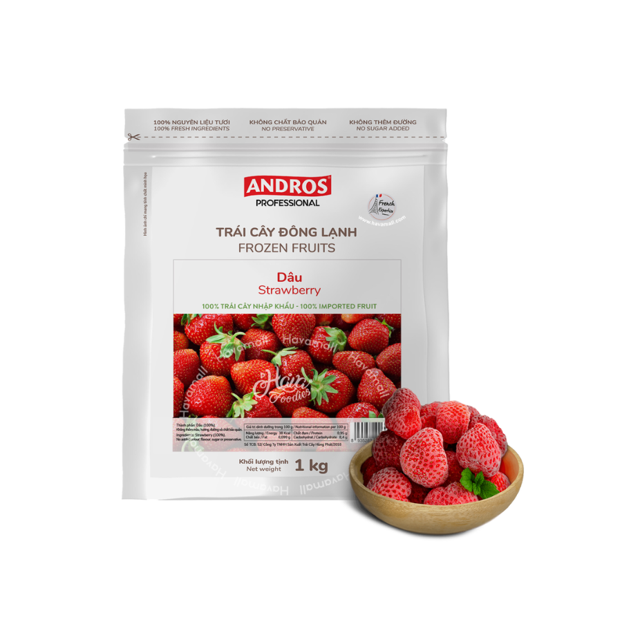 Dâu Đông Lạnh Andros Túi 1KG