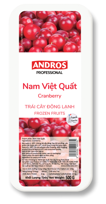 Nam Việt Quất Đông Lạnh Andros 500G