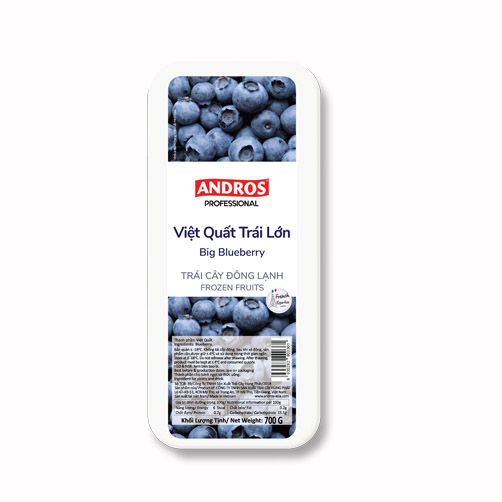 Việt Quất Đông Lạnh Andros 700G - Big Blueberry