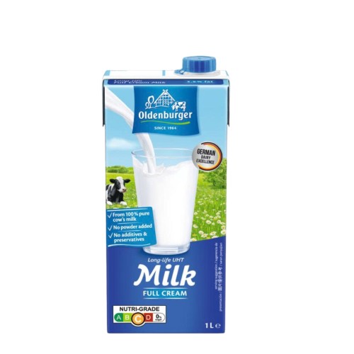 SỮA TƯƠI TIỆT TRÙNG NGUYÊN KEM OLDENBURGER 3.5% BÉO - FULLCREAM MILK 1L (12 Hộp/Thùng)