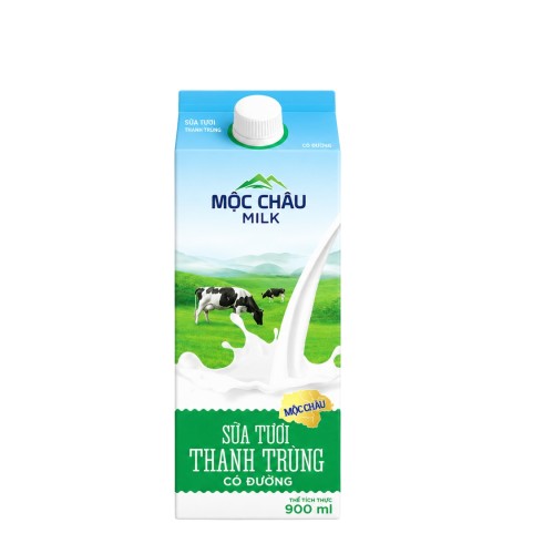 SỮA TƯƠI THANH TRÙNG CÓ ĐƯỜNG MỘC CHÂU MCM 1L (12 Hộp/Thùng)