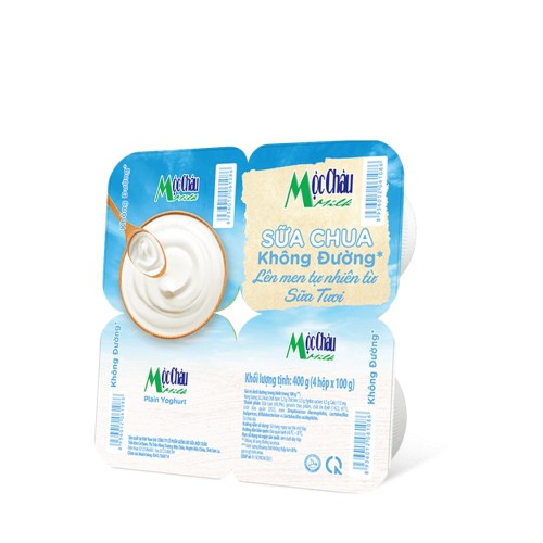 SỮA CHUA ĂN MỘC CHÂU MILK KHÔNG ĐƯỜNG 100G (48 Hộp/Thùng)
