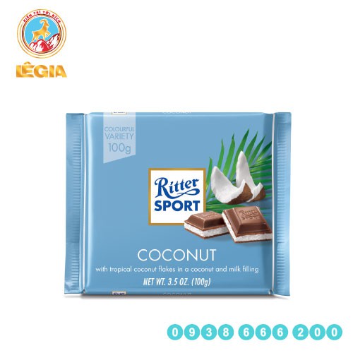 Socola Sữa Nhân Dừa Ritter Sport 100g